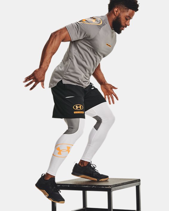 Men's UA Evolution Train Leggings, Gray, pdpMainDesktop image number 0